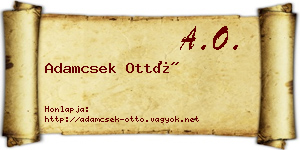Adamcsek Ottó névjegykártya