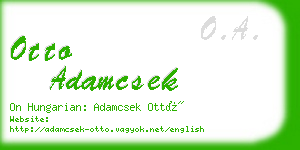 otto adamcsek business card